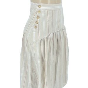 Anthropologie Midi Cream Stripe Skirt 💕